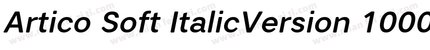Artico Soft ItalicVersion 1000字体转换